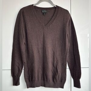 Worthington Brown V-neck Sweater, Size Medium, Long Sleeve